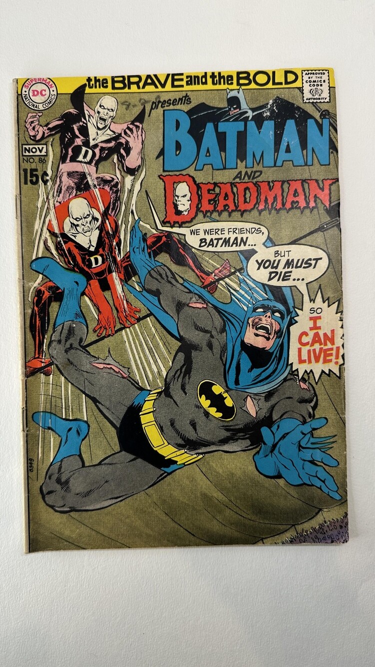 Vintage 1969 The Brave and the Bold #86 Batman Deadman DC Comic Glow Monster